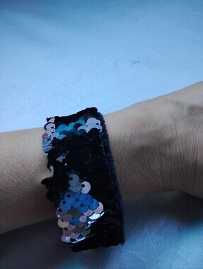 Black Sequin/Plush WoMen's Bracelet/Bending Stick - Fashion Accessory
